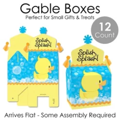 Big Dot Of Happiness Ducky Duck - Treat Box Party Favors - Baby Shower Or Birthday Party Goodie Gable Boxes - Set Of 12 -Aurora Party Sales GUEST ce74666a c18c 41a0 bb2a c5f53256b77c