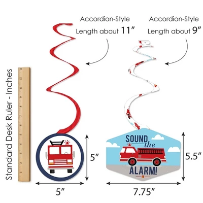 Big Dot Of Happiness Fired Up Fire Truck - Firefighter Firetruck Baby Shower Or Birthday Party Hanging Decor - Party Decoration Swirls - Set Of 40 5 Big Dot Of Happiness Fired Up Fire Truck - Firefighter Firetruck Baby Shower Or Birthday Party Hanging Decor - Party Decoration Swirls - Set Of 40 - Image 5