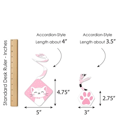 Big Dot Of Happiness Purr-fect Kitty Cat - Kitten Meow Baby Shower Or Birthday Party Hanging Decor - Party Decoration Swirls - Set Of 40 6 Big Dot Of Happiness Purr-fect Kitty Cat - Kitten Meow Baby Shower Or Birthday Party Hanging Decor - Party Decoration Swirls - Set Of 40 - Image 6