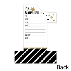 Big Dot Of Happiness 1st Birthday Little Mr. Onederful - Shaped Fill-In Invites - Boy First Birthday Party Invitation Cards With Envelopes - Set Of 12 7 Big Dot Of Happiness 1st Birthday Little Mr. Onederful - Shaped Fill-In Invites - Boy First Birthday Party Invitation Cards With Envelopes - Set Of 12 -Aurora Party Sales GUEST cf5d85e2 0432 4675 b46f 5f0a399b9159