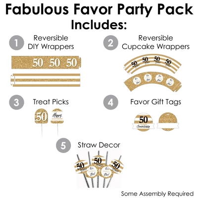 Big Dot Of Happiness We Still Do - 50th Wedding Anniversary - Anniversary Party Favors And Cupcake Kit - Fabulous Favor Party Pack - 100 Pieces 1 Big Dot Of Happiness We Still Do - 50th Wedding Anniversary - Anniversary Party Favors And Cupcake Kit - Fabulous Favor Party Pack - 100 Pieces