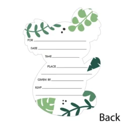 Big Dot Of Happiness Koala Cutie - Shaped Fill-In Invitations - Bear Birthday Party And Baby Shower Invitation Cards With Envelopes - Set Of 12 -Aurora Party Sales GUEST cfbb7d6d 34a6 4583 b4ae 79ad31beec10