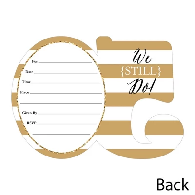 Big Dot Of Happiness We Still Do - 50th Wedding Anniversary - Shaped Fill-in Invites - Anniversary Party Invitation Cards With Envelopes - Set Of 12 2 Big Dot Of Happiness We Still Do - 50th Wedding Anniversary - Shaped Fill-in Invites - Anniversary Party Invitation Cards With Envelopes - Set Of 12 - Image 2