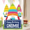 Big Dot Of Happiness Gnome Birthday - Happy Birthday Giant Greeting Card - Big Shaped Jumborific Card