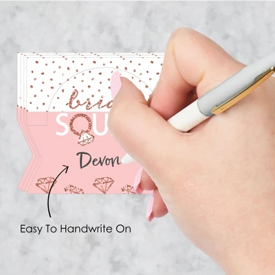 Big Dot Of Happiness Bride Squad - Rose Gold Bridal Shower Or Bachelorette Party Tent Buffet Card - Table Setting Name Place Cards - Set Of 24 5 Big Dot Of Happiness Bride Squad - Rose Gold Bridal Shower Or Bachelorette Party Tent Buffet Card - Table Setting Name Place Cards - Set Of 24 - Image 5