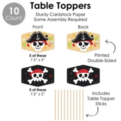 Big Dot Of Happiness Pirate Ship Adventures - Skull Birthday Party Supplies Decoration Kit - Decor Galore Party Pack - 51 Pieces -Aurora Party Sales GUEST d03b9166 6aa2 4022 9de0 b116567a634c