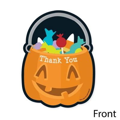Big Dot Of Happiness Trick Or Treat - Shaped Thank You Cards - Halloween Party Thank You Note Cards With Envelopes - Set Of 12 2 Big Dot Of Happiness Trick Or Treat - Shaped Thank You Cards - Halloween Party Thank You Note Cards With Envelopes - Set Of 12 - Image 2