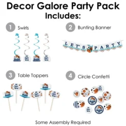 Big Dot Of Happiness Go, Fight, Win - Sports - Baby Shower Or Birthday Party Supplies Decoration Kit - Decor Galore Party Pack - 51 Pieces