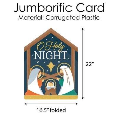 Big Dot Of Happiness Holy Nativity - Christmas Giant Greeting Card - Big Shaped Jumborific Card 3 Big Dot Of Happiness Holy Nativity - Christmas Giant Greeting Card - Big Shaped Jumborific Card - Image 3