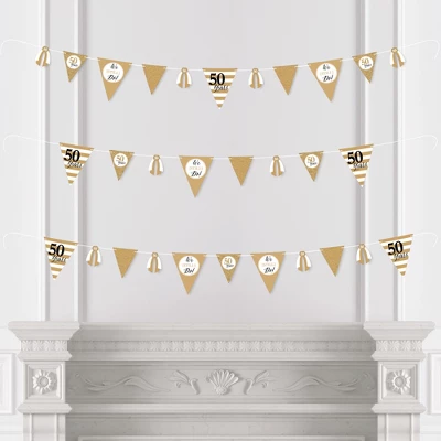 Big Dot Of Happiness We Still Do - 50th Wedding Anniversary - DIY Anniversary Party Pennant Garland Decoration - Triangle Banner - 30 Pieces 6 Big Dot Of Happiness We Still Do - 50th Wedding Anniversary - DIY Anniversary Party Pennant Garland Decoration - Triangle Banner - 30 Pieces - Image 6