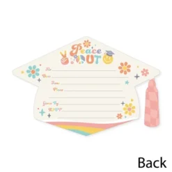 Big Dot Of Happiness Groovy Grad - Shaped Fill-In Invitations - Hippie Graduation Party Invitation Cards With Envelopes - Set Of 12 -Aurora Party Sales GUEST d24ecd9e 6750 4ac7 8816 4220ba442cca