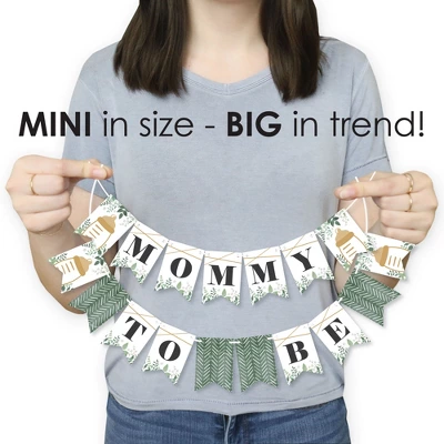 Big Dot Of Happiness Boho Botanical Baby - Greenery Baby Shower Mini Pennant Banner - Mommy To Be 2 Big Dot Of Happiness Boho Botanical Baby - Greenery Baby Shower Mini Pennant Banner - Mommy To Be - Image 2