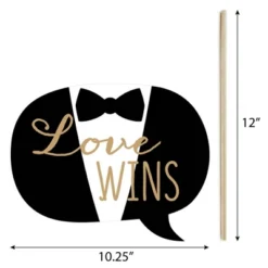 Big Dot Of Happiness Mr. And Mr. - Gold - Gay Wedding Photo Booth Props Kit - 20 Count -Aurora Party Sales GUEST d2e11342 4ec7 4cf3 9dbc fc7495d02547