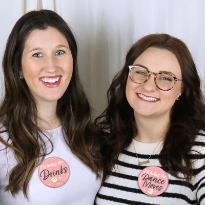 Big Dot Of Happiness I'll Bring The Bling - 3 Inch Pink And Gold Bachelorette Party Badge - Pinback Buttons - Set Of 8 3 Big Dot Of Happiness I'll Bring The Bling - 3 Inch Pink And Gold Bachelorette Party Badge - Pinback Buttons - Set Of 8 - Image 3