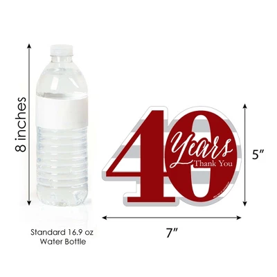 Big Dot Of Happiness We Still Do - 40th Wedding Anniversary - Shaped Thank You Cards - Anniversary Party Thank You Cards With Envelopes - Set Of 12 4 Big Dot Of Happiness We Still Do - 40th Wedding Anniversary - Shaped Thank You Cards - Anniversary Party Thank You Cards With Envelopes - Set Of 12 - Image 4