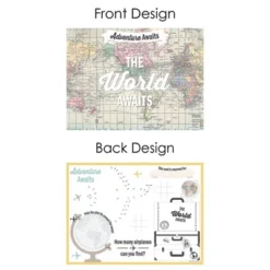 Big Dot Of Happiness World Awaits - Paper Travel Themed Birthday Party Coloring Sheets - Activity Placemats - Set Of 16 -Aurora Party Sales GUEST d369f82c 4f5c 489d ae92 2224aac9fc61