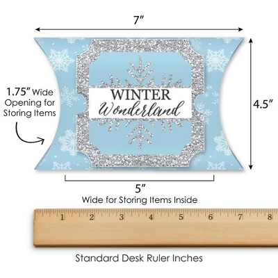 Big Dot Of Happiness Winter Wonderland - Favor Gift Boxes - Snowflake Holiday Party And Winter Wedding Large Pillow Boxes - Set Of 12 5 Big Dot Of Happiness Winter Wonderland - Favor Gift Boxes - Snowflake Holiday Party And Winter Wedding Large Pillow Boxes - Set Of 12 - Image 5