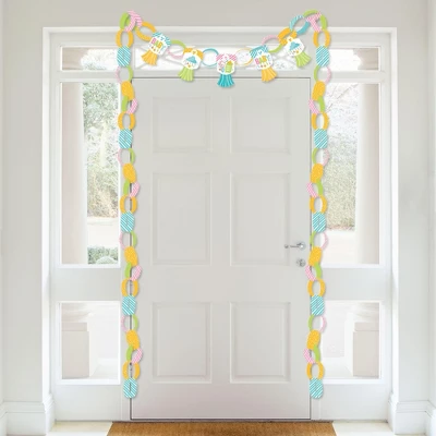 Big Dot Of Happiness Colorful Baby Shower - 90 Chain Links And 30 Paper Tassels Decoration Kit - Gender Neutral Party Paper Chains Garland - 21 Feet 2 Big Dot Of Happiness Colorful Baby Shower - 90 Chain Links And 30 Paper Tassels Decoration Kit - Gender Neutral Party Paper Chains Garland - 21 Feet - Image 2
