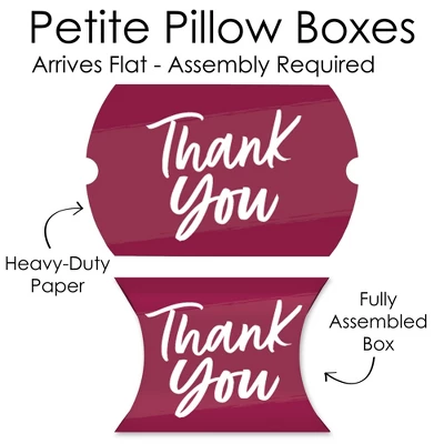 Big Dot Of Happiness Burgundy Elegantly Simple - Favor Gift Boxes - Guest Party Favors Petite Pillow Boxes - Set Of 20 4 Big Dot Of Happiness Burgundy Elegantly Simple - Favor Gift Boxes - Guest Party Favors Petite Pillow Boxes - Set Of 20 - Image 4
