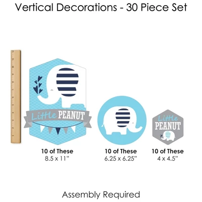 Big Dot Of Happiness Blue Elephant - Boy Baby Shower Or Birthday Party DIY Dangler Backdrop - Hanging Vertical Decorations - 30 Pieces 6 Big Dot Of Happiness Blue Elephant - Boy Baby Shower Or Birthday Party DIY Dangler Backdrop - Hanging Vertical Decorations - 30 Pieces - Image 6