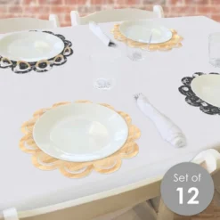 Big Dot Of Happiness Nothin’ But Net - Basketball - Baby Shower Or Birthday Party Round Table Decorations - Paper Chargers - Place Setting For 12