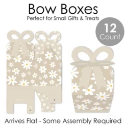 Big Dot Of Happiness Tan Daisy Flowers - Square Favor Gift Boxes - Floral Party Bow Boxes - Set Of 12 -Aurora Party Sales GUEST d4a46da3 0322 436c 8723 db41b082056a