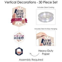 Big Dot Of Happiness But First, Wine - Wine Tasting Party DIY Dangler Backdrop - Hanging Vertical Decorations - 30 Pieces -Aurora Party Sales GUEST d54bc0a6 d23d 484a 9f35 17f44c0c17e9