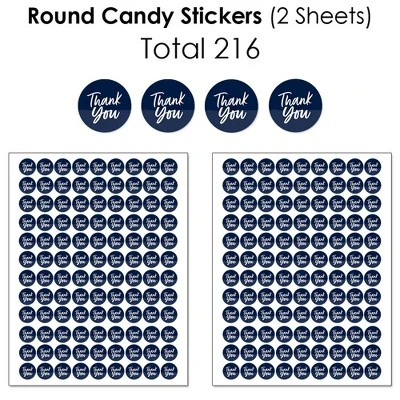 Big Dot Of Happiness Navy Blue Elegantly Simple - Guest Party Favors Candy Favor Sticker Kit - 304 Pieces 3 Big Dot Of Happiness Navy Blue Elegantly Simple - Guest Party Favors Candy Favor Sticker Kit - 304 Pieces - Image 3