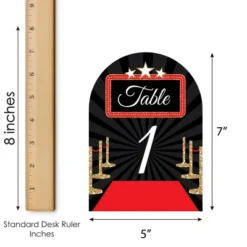 Big Dot Of Happiness Red Carpet Hollywood - Movie Night Party Double-Sided 5 X 7 Inches Cards - Table Numbers - 1-20 -Aurora Party Sales GUEST d61dd29e 7b87 4635 9d18 795f91bce761