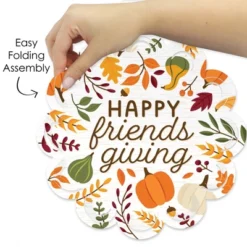 Big Dot Of Happiness Fall Friends Thanksgiving - Friendsgiving Party Round Table Decorations - Paper Chargers - Place Setting For 12 -Aurora Party Sales GUEST d676a1bb d5b2 497f b1eb c8d656700367