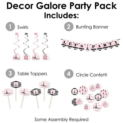 Big Dot Of Happiness Paris, Ooh La La - Paris Themed Baby Shower Or Birthday Party Supplies Decoration Kit - Decor Galore Party Pack - 51 Pieces 1 Big Dot Of Happiness Paris, Ooh La La - Paris Themed Baby Shower Or Birthday Party Supplies Decoration Kit - Decor Galore Party Pack - 51 Pieces