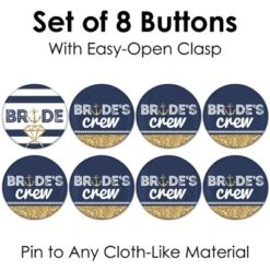 Big Dot Of Happiness Last Sail Before The Veil - 3 Inch Nautical Bachelorette And Bridal Shower Badge - Pinback Buttons - Set Of 8 -Aurora Party Sales GUEST d80f2ea3 999d 4b31 b2ff 354b1def96d1