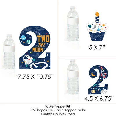 Big Dot Of Happiness 2nd Birthday Two The Moon - Outer Space Second Birthday Party Centerpiece Sticks - Table Toppers - Set Of 15 6 Big Dot Of Happiness 2nd Birthday Two The Moon - Outer Space Second Birthday Party Centerpiece Sticks - Table Toppers - Set Of 15 - Image 6