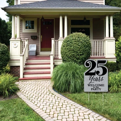 Big Dot Of Happiness We Still Do - 25th Wedding Anniversary - Party Decorations - Anniversary Party Welcome Yard Sign 2 Big Dot Of Happiness We Still Do - 25th Wedding Anniversary - Party Decorations - Anniversary Party Welcome Yard Sign - Image 2