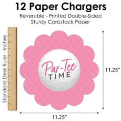 Big Dot Of Happiness Golf Girl - Pink Birthday Party Or Baby Shower Round Table Decorations - Paper Chargers - Place Setting For 12 -Aurora Party Sales GUEST d8f0b9ac 2347 4395 a422 8701714a9e88