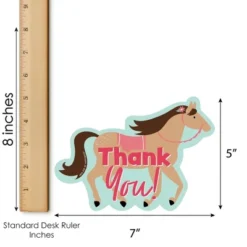 Big Dot Of Happiness Run Wild Horses - Shaped Thank You Cards - Pony Birthday Party Thank You Note Cards With Envelopes - Set Of 12 -Aurora Party Sales GUEST d96e90c4 cfae 43e3 9737 e696aa7fcea4