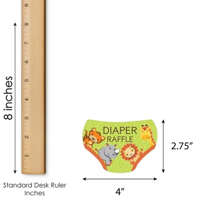 Big Dot Of Happiness Funfari - Fun Safari Jungle - Diaper Shaped Raffle Ticket Inserts - Baby Shower Activities - Diaper Raffle Game - Set Of 24 2 Big Dot Of Happiness Funfari - Fun Safari Jungle - Diaper Shaped Raffle Ticket Inserts - Baby Shower Activities - Diaper Raffle Game - Set Of 24 - Image 2