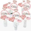 Big Dot Of Happiness Bride Squad - Rose Gold Bridal Shower Or Bachelorette Party Centerpiece Sticks - Table Toppers - Set Of 15