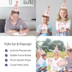 Big Dot Of Happiness 1st Birthday Little Miss Onederful - Girl First Happy Birthday Party Supplies Kit - Ready To Party Pack - 8 Guests -Aurora Party Sales GUEST d9bb83f4 37db 436f b284 6bd60aadb441