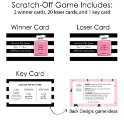 Big Dot Of Happiness Paris, Ooh La La - Paris Themed Baby Shower Or Birthday Party Game Scratch Off Cards - 22 Count -Aurora Party Sales GUEST d9dab0c5 503f 403c 9297 8d52ae805cf4