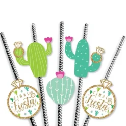 Big Dot Of Happiness Final Fiesta - Paper Straw Decor - Last Fiesta Bachelorette Party Striped Decorative Straws - Set Of 24 -Aurora Party Sales GUEST da2b3461 bf8a 4b20 a3c2 db2be4fca1d0