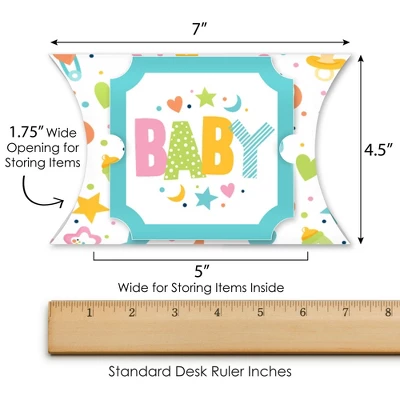 Big Dot Of Happiness Colorful Baby Shower - Favor Gift Boxes - Gender Neutral Party Large Pillow Boxes - Set Of 12 5 Big Dot Of Happiness Colorful Baby Shower - Favor Gift Boxes - Gender Neutral Party Large Pillow Boxes - Set Of 12 - Image 5