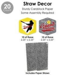 Big Dot Of Happiness Grand Slam - Fastpitch Softball - Birthday Party Or Baby Shower Favors And Cupcake Kit - Fabulous Favor Party Pack - 100 Pieces -Aurora Party Sales GUEST da3f6fd0 d590 4294 abe1 b8c3eea07b9b