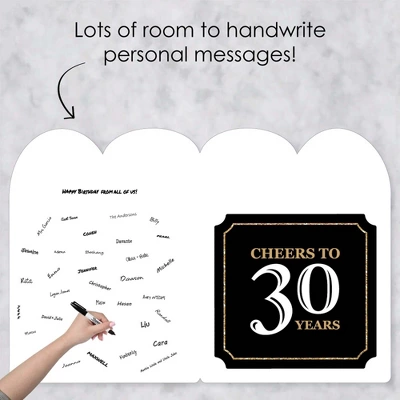 Big Dot Of Happiness Adult 30th Birthday - Gold - Happy Birthday Giant Greeting Card - Big Shaped Jumborific Card 2 Big Dot Of Happiness Adult 30th Birthday - Gold - Happy Birthday Giant Greeting Card - Big Shaped Jumborific Card - Image 2