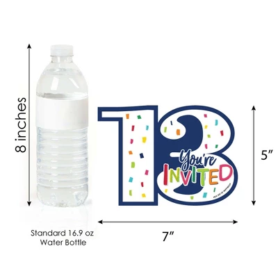 Big Dot Of Happiness 13th Birthday - Cheerful Happy Birthday - Shaped Fill-In Invites - Thirteenth Birthday Invites Cards With Envelopes - Set Of 12 3 Big Dot Of Happiness 13th Birthday - Cheerful Happy Birthday - Shaped Fill-In Invites - Thirteenth Birthday Invites Cards With Envelopes - Set Of 12 - Image 3