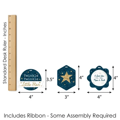 Big Dot Of Happiness Twinkle Twinkle Little Star - Assorted Hanging Baby Shower Or Birthday Party Favor Tags - Gift Tag Toppers - Set Of 12 5 Big Dot Of Happiness Twinkle Twinkle Little Star - Assorted Hanging Baby Shower Or Birthday Party Favor Tags - Gift Tag Toppers - Set Of 12 - Image 5