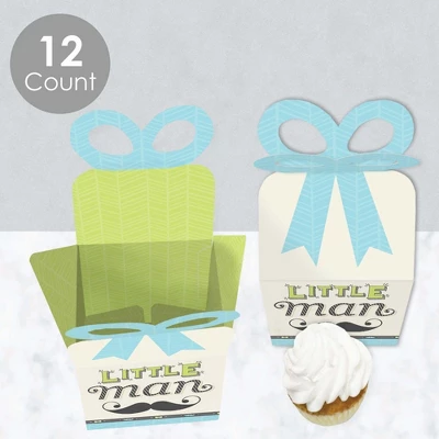 Big Dot Of Happiness Dashing Little Man Mustache Party - Square Favor Gift Boxes - Baby Shower Or Birthday Party Bow Boxes - Set Of 12 2 Big Dot Of Happiness Dashing Little Man Mustache Party - Square Favor Gift Boxes - Baby Shower Or Birthday Party Bow Boxes - Set Of 12 - Image 2