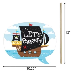 Big Dot Of Happiness Funny Pirate Ship Adventures - Skull Birthday Party Photo Booth Props Kit - 10 Piece -Aurora Party Sales GUEST dbffe763 d8f6 406d a9e4 b383a25a5e60