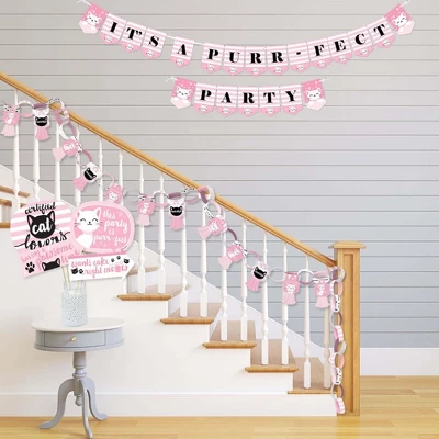 Big Dot Of Happiness Purr-fect Kitty Cat - Banner And Photo Booth Decor - Kitten Meow Baby Shower Or Birthday Party Supplies Kit - Doterrific Bundle 2 Big Dot Of Happiness Purr-fect Kitty Cat - Banner And Photo Booth Decor - Kitten Meow Baby Shower Or Birthday Party Supplies Kit - Doterrific Bundle - Image 2