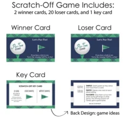 Big Dot Of Happiness Par-Tee Time - Golf - Birthday Or Retirement Party Game Scratch Off Cards - 22 Count -Aurora Party Sales GUEST dd0c70df c723 41ad bf02 e2b650b52c44